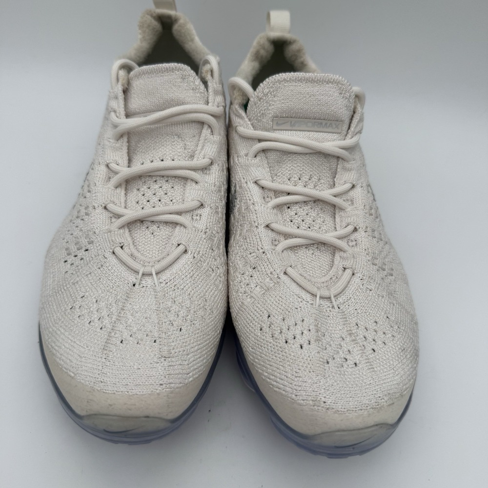 Nike Women’s Light Beige Knit Sneakers with Gray Swoosh - Picture 2 of 7